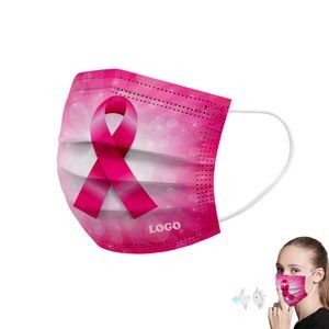 Pink Ribbon Disposable Face Mask (direct import)