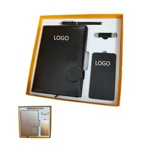 Journal With Pen Power Bank Usb Drive Business Gift Set