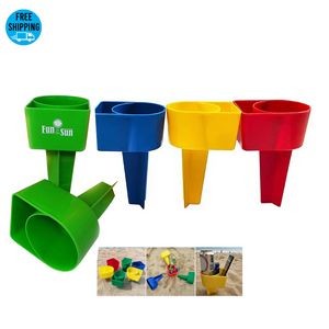 Beach Cup Holder with Pocket-Ocean