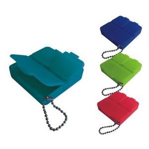 Square Pill Box With Key Chain