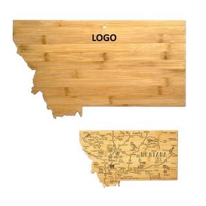 Montana State Shaped Serving Cutting Board