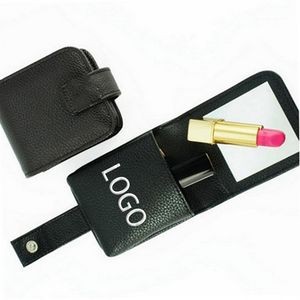 Portable Leather Lipsticks Organizer