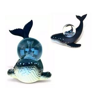 Custom Whale Snow Globe Ornament
