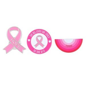 Breast Cancer Awareness Button Pin (direct import)