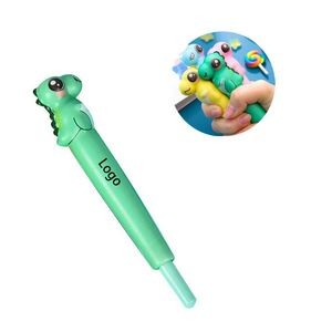 2 in 1 Cartoon Dinosaur Ball Pen and Squeeze Toy