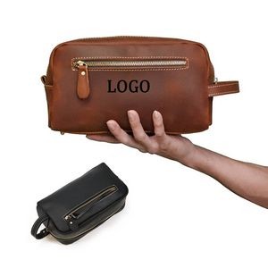 Travel Toiletry Leather Bag For Men