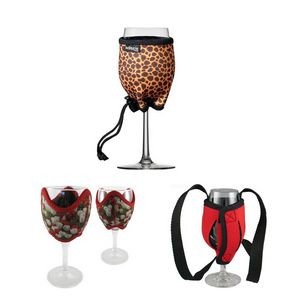 Neoprene Wine Glass Holder/Goblet Sleeve Lanyard