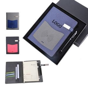 Multi-Functional Notebook w/Wireless Charger & Flash Drive