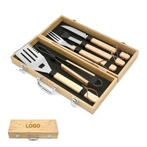 5pcs BBQ Tool Set with Bamboo Box (direct import)