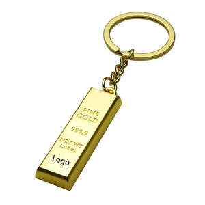 Creative Gold Bar Metal Keychain