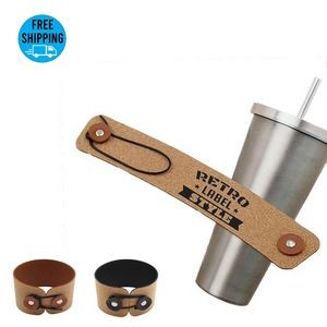 Retro Cork Cup Sleeve adjustable Holder/Bracelet