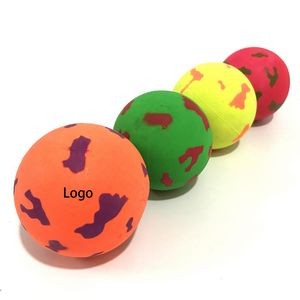 Patches Pattern Fluorescent Rubber Dog Ball
