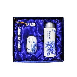 Chinese Style Gift Set Computer Mouse Tumbler Usb Drive Pen