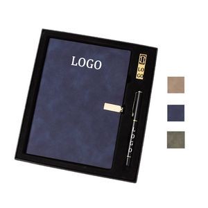 3 Pieces Notebook And Flash Drive Pen Gift Set