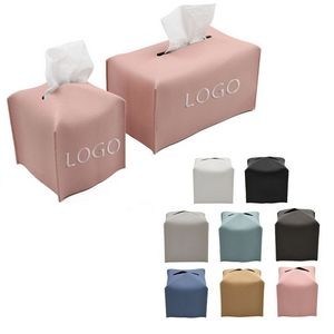 Leather Cube Tissue Box