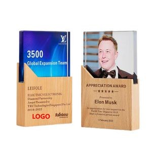 Customized Wooden Crystal Award (direct import)