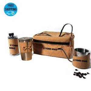 Cork Hand brewed coffee set with picnic bag/lunch bag