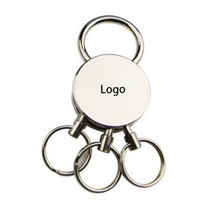 Circular Metal Keychain with Multiple Rings