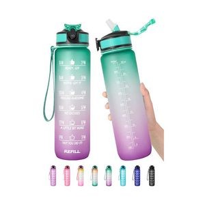 32oz Gym and Outdoor Sports Motivational Water Bottle