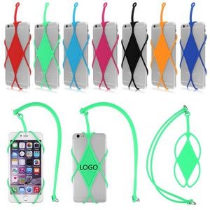 Silicone Cell Phone Neck Ring Holder with Lanyard