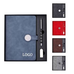 Notebook With Pen And Flash Drive Gift Set