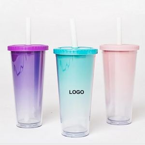 Color Changing Double Wall Bubble Tumbler Cups