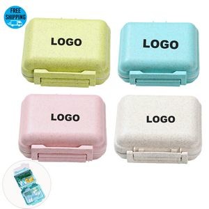 6 Compartments Wheat Straw Pill Container-Ocean