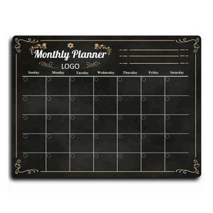 Magnetic Refrigerator Calendar Chalk Board