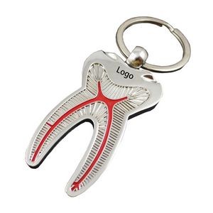 Creative Tooth Shape Metal Key Ring