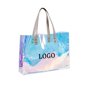 Holographic Clear Shopping Tote Bag
