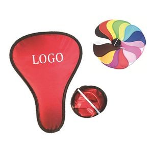 Foldable Polyester Hand Fan With Pouch