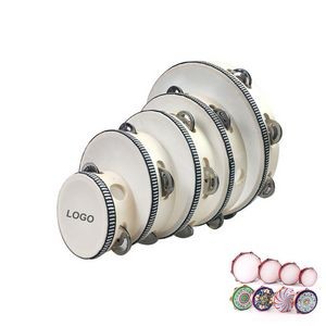 Wooden Tambourine with Metal Ringers (direct import)