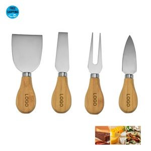 Bamboo Cheese Knife Tool Set 4pcs - OCEAN