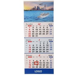 3-Month Wall Calendar w/Slider