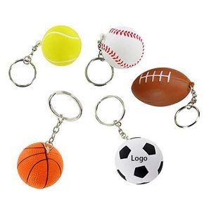 2 in 1 Custom Sports Key Ring and Stress Ball