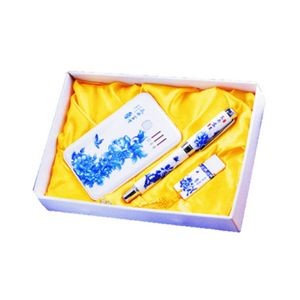 Business Gift Pack Usb Drive Power Bank Pen Chinese Style