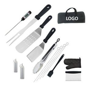 14 Pieces Stainless BBQ Tool Set