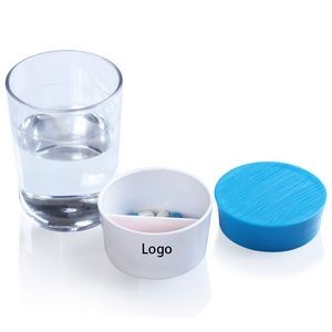 Portable Pill Box with Water Cup