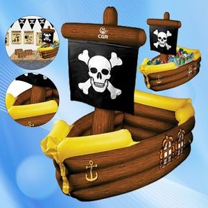 Inflatable Cooler Shaped like a Pirate Ship