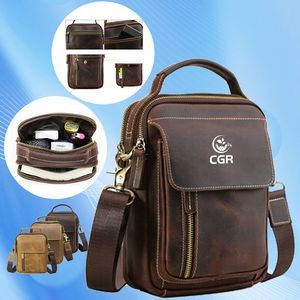 Directly Imported Leather Crossbody Messenger Bag