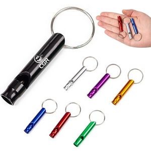 Aluminum Emergency Whistle with Keychain for Camping Hiking