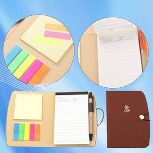 Flip Notebook with Pen Slot for Creative Sticky Notes
