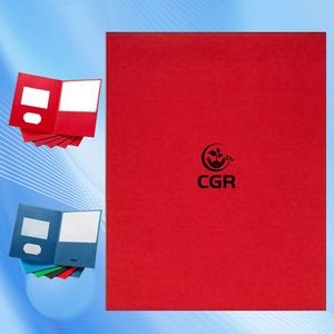 Imported Twin-Pocket Folder in Embossed Paper