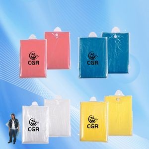 PE Plastic Single-use Rain Poncho