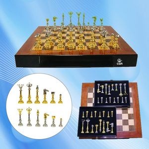 Oversized Metal Chessboard Set