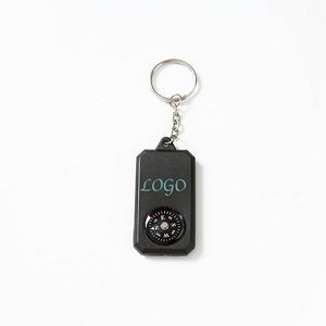 CompassKey Rectangle Keychain w/Split Ring