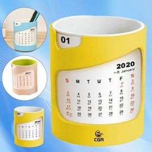 Desk Calendar with Multi-Functional Pen Organizer