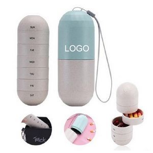 7 Day Stackable Pill Organizer Water Bottle