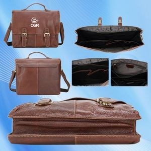 On-the-Go Business Portable Leather Laptop Bag