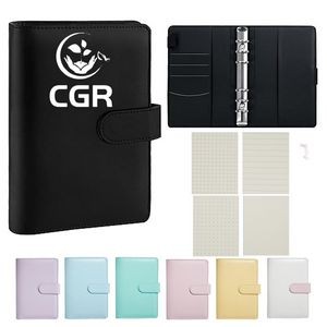A6 PU Leather Notebook Binder with Refill Paper